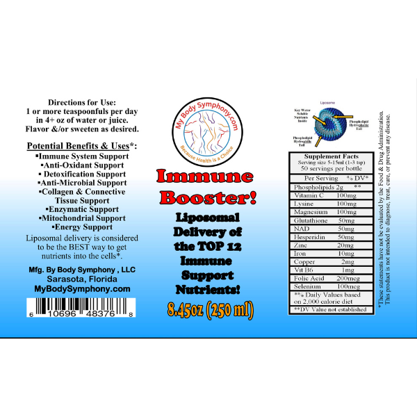 Immune Booster | Liposomal Delivery of Top 12 Immune Support Nutrients
