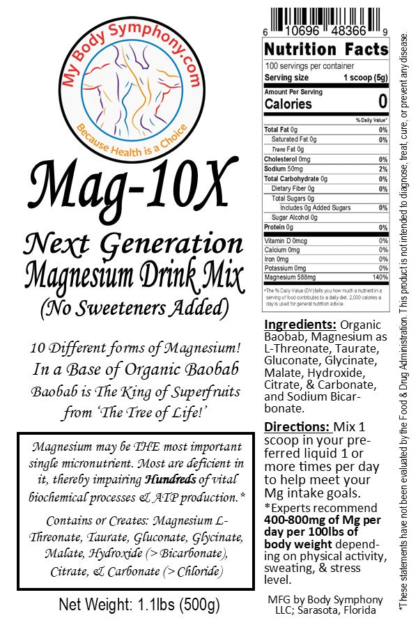 Mag-10X | Next Generation Magnesium Drink Mix! *NEW*