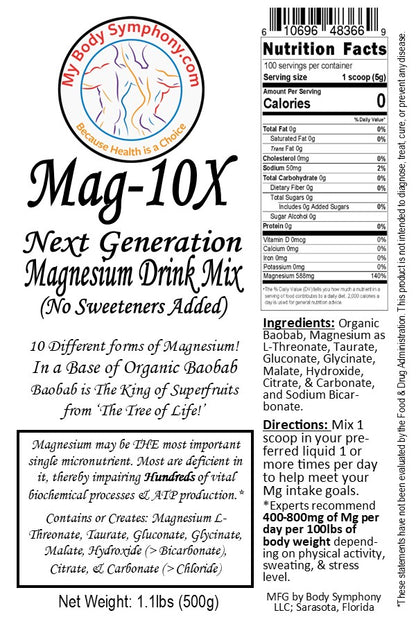 Mag-10X | Next Generation Magnesium Drink Mix! *NEW*