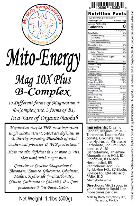 Mito-Energy+ | Mag 10X Plus B-Complex *NEW*