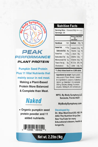 Peak Performance Plant Protein | Unsweetened-Unflavored | Paleo, Vegan, Gluten-Free
