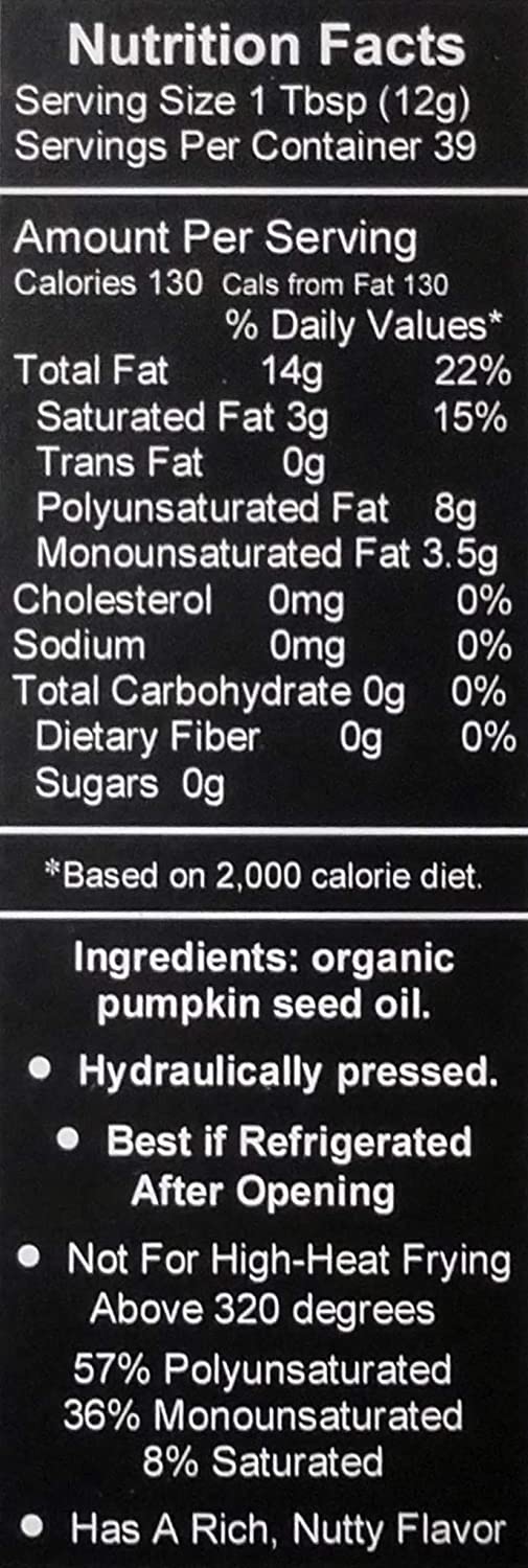 Organic Cold Pressed Pumpkin Seed Oil