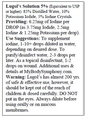 Lugol's Iodine Solution 2.2% | 2oz dropper bottle