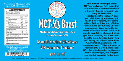 MCT Oil M3 Boost - Energy | Mitochondrial Function | Metabolism | Microbiome