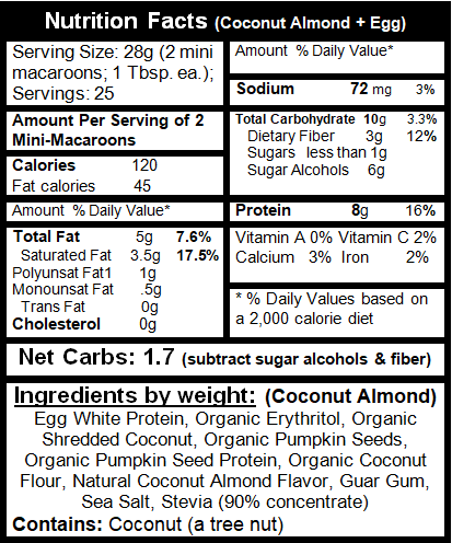 Superfood Macaroon Mix - Low-Carb, Keto Diet Friendly, Fat Burner