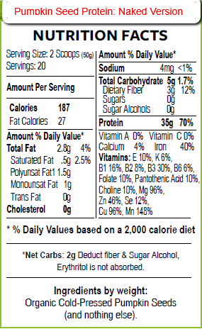 Organic Pumpkin Seed Protein Powder | Paleo, Vegan, Gluten-Free