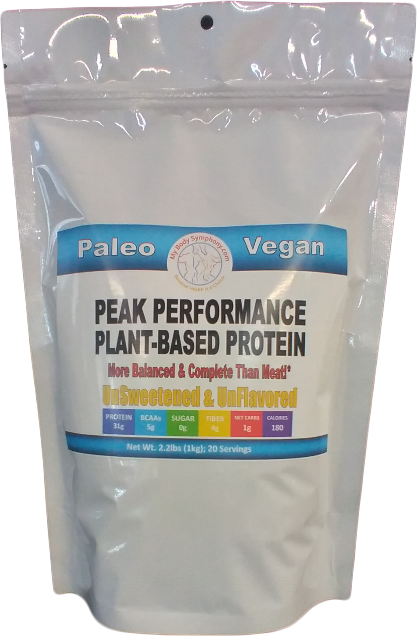 Peak Performance Plant-Based Protein - Vegan Unsweetened & Unflavored