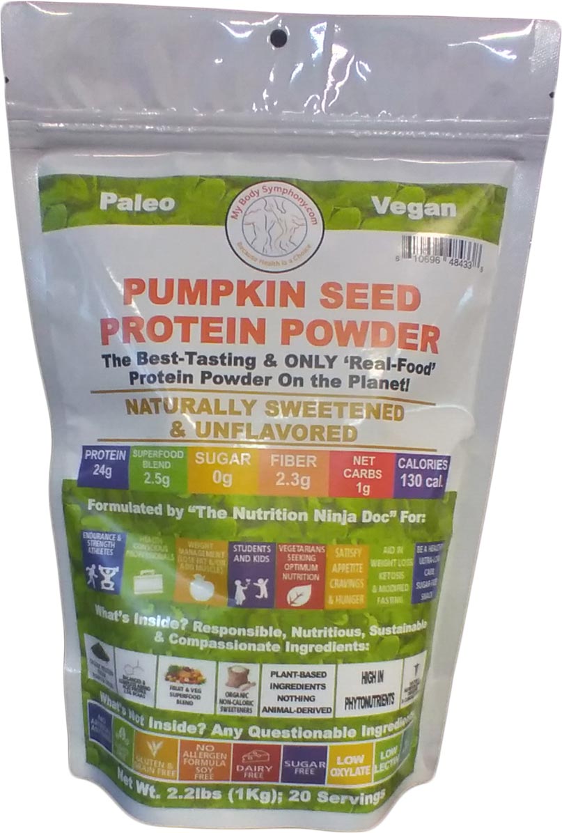 Pumpkin Seed Protein Powder - Organic Naturally Sweetened & Unflavored