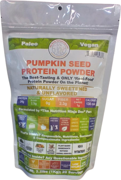Pumpkin Seed Protein Powder - Organic Naturally Sweetened & Unflavored