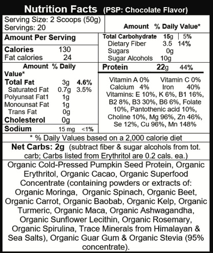 Organic Pumpkin Seed Protein Powder | 6 Single Serving Sampler