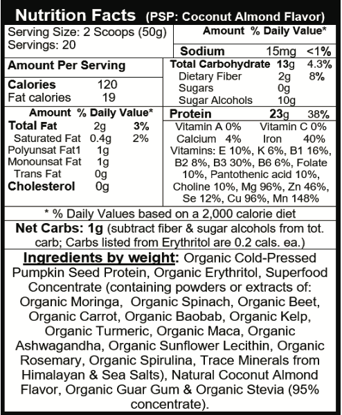 Organic Pumpkin Seed Protein Powder | 10 Single Serving Packets