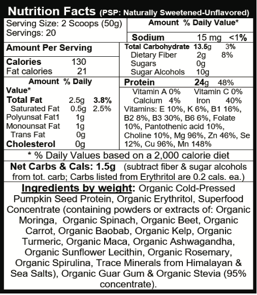 Organic Pumpkin Seed Protein Powder | 6 Single Serving Sampler