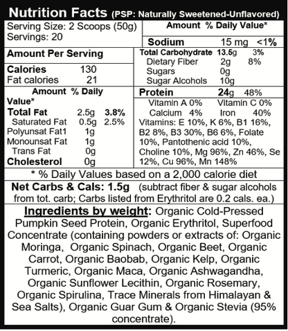 Organic Pumpkin Seed Protein Powder | 6 Single Serving Sampler