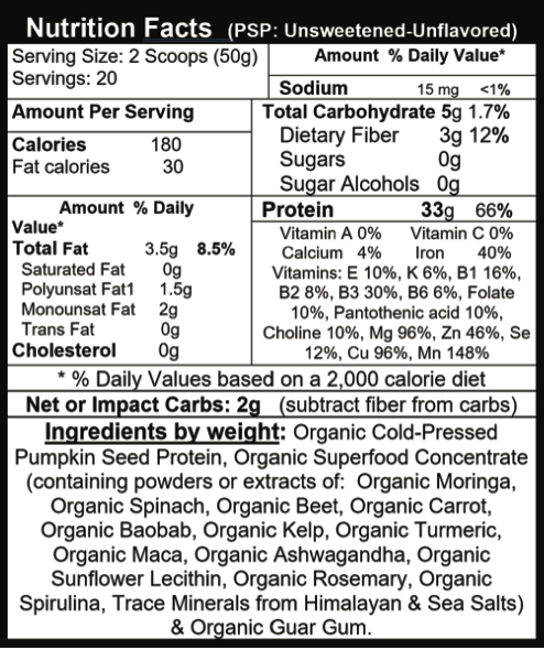 Organic Pumpkin Seed Protein Powder | Paleo, Vegan, Gluten-Free