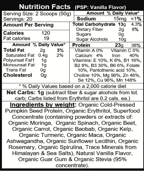 Organic Pumpkin Seed Protein Powder | Paleo, Vegan, Gluten-Free