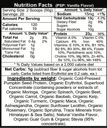 Organic Pumpkin Seed Protein Powder | Paleo, Vegan, Gluten-Free