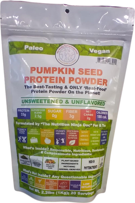 Pumpkin Seed Protein Powder - Organic Unsweetened & Unflavored