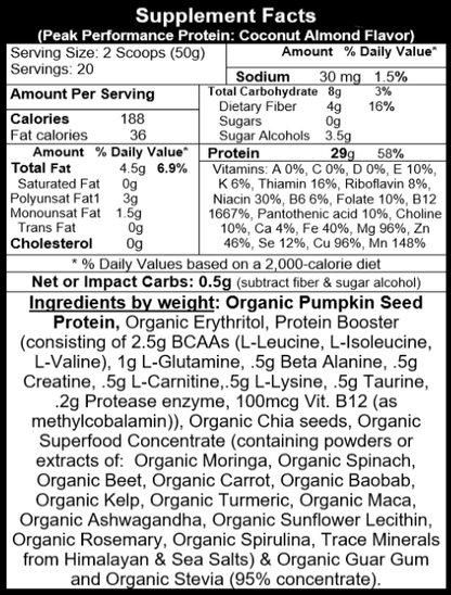 Peak Performance Plant Protein | Paleo, Vegan, Gluten-Free