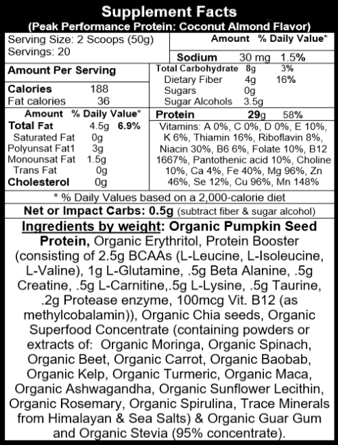 Peak Performance Plant Protein | 10 Single Serving Packets